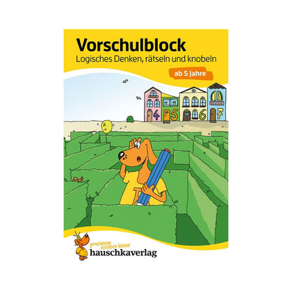 Vorschulblock ab 5 Jahre für Junge und Mädchen: Logisches Denken, rätseln und knobeln