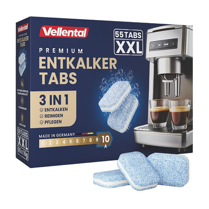 3-in-1 Entkalkungstabletten (55 Stück) für Kaffeevollautomaten & Kaffeemaschinen