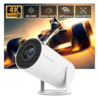 Magcubic HY300 Pro Smart 4K Beamer mit WiFi6, BT 5.0 | Android-OS 11.0, 130 Zoll, 360-Grad-Flip 2