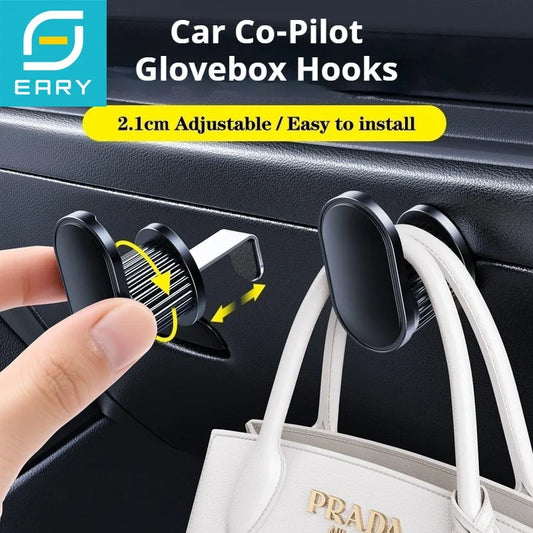 Eary Car Co-Pilot-Handschuhfachhaken, Kratzfest, für Den Innenraum Des Fahrzeugs, Aufbewahrungsorganisator, Zubehör für Handtaschen, Geldbörsen, Passend für Wohnmobil, SUV