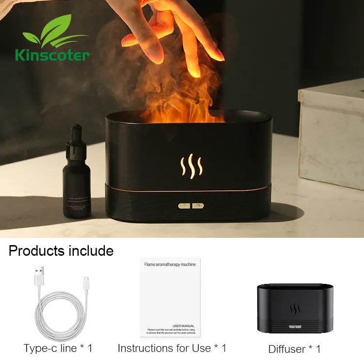 Aroma Diffuser mit Flammen-Effekt und automatischer Abschaltautomatik3