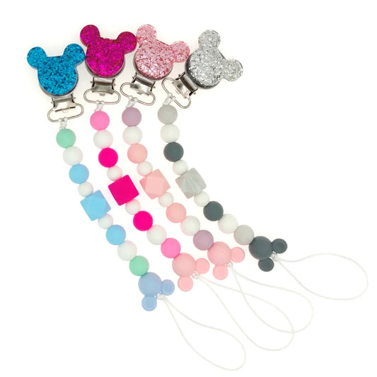 Baby-Schnullerkette mit Silikonperlen und Beißring