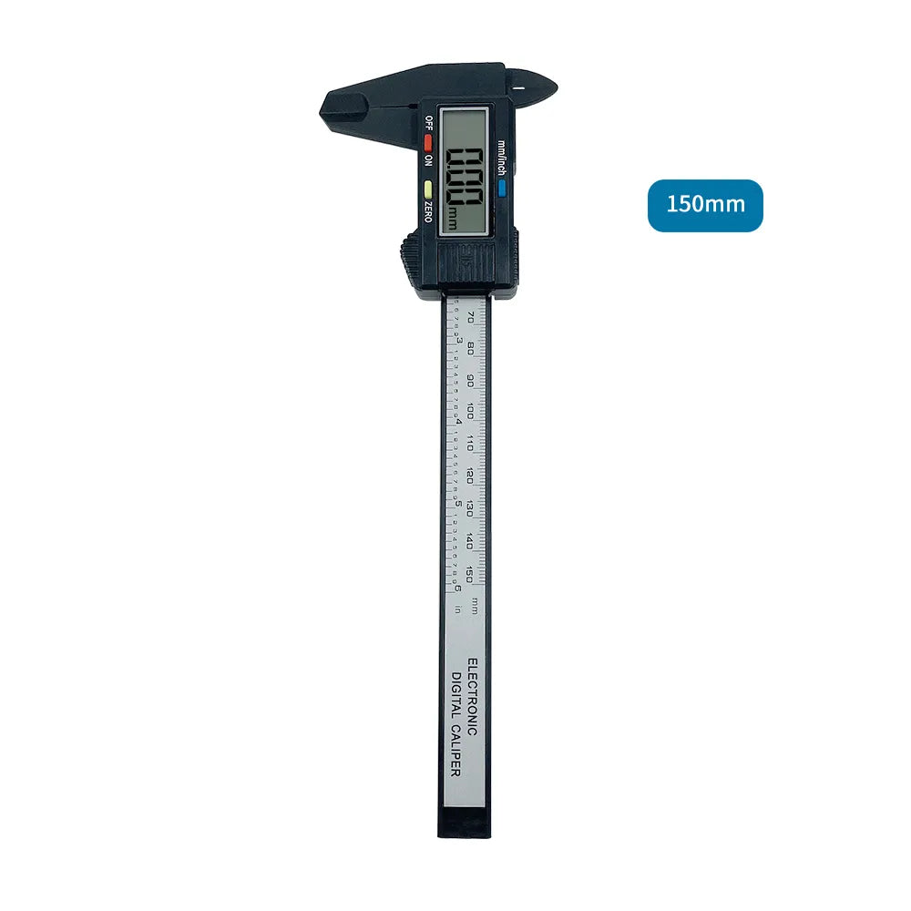 150mm/100mm Elektronischer Digital-Messschieber aus Premium Kohlefaser - 150mm