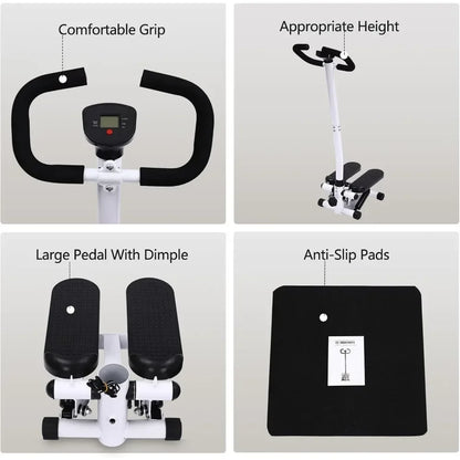 Twist Stepper für Zu Hause, Stoßfester Übungsschritt für Ganzkörpertraining, Optionaler Stepper mit Widerstandsbändern oder Lenker – Bild 6