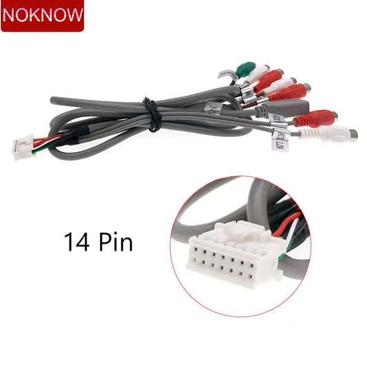 14 Pin RCA Auto Android Stereo Radio USB Daten SUB Woofer Kabelbaum Stecker Adapter Kabel für Android Universal Zubehör