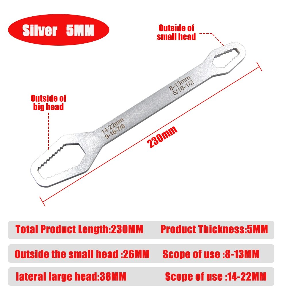 Doppelseitiger (8-22mm) Universal-Torx-Schlüssel für vielseitige Anwendungen6