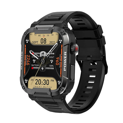 Militär Outdoor Smartwatch | Bluetooth-Anrufe, IP68 Wasserdicht, Fitness-Tracking für iPhone, Samsung: Android und iOS3