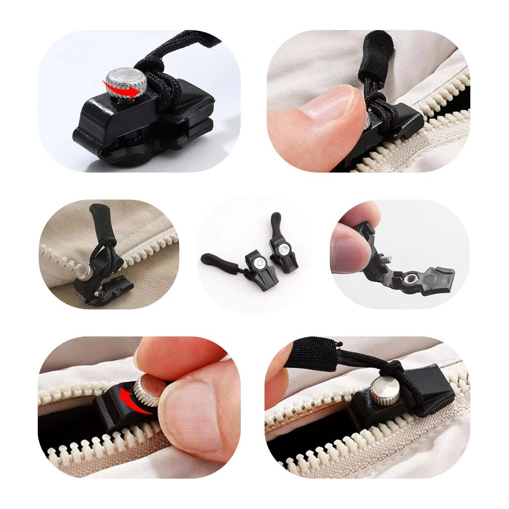Universal Zipper Reparatur Kit ohne Nähen | Sofortiger Zipper-Ersatz für Jacken, Taschen & Co.