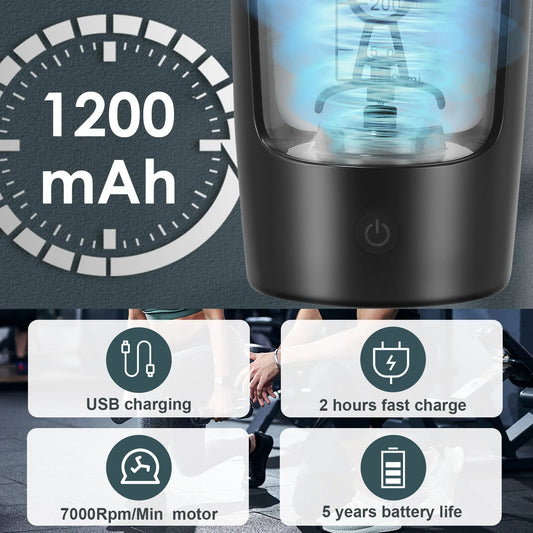 Neuer Selbstrührender Shaker-Becher, Automatischer Rührbecher für Protein-Shakes und Mahlzeiten, Wiederaufladbarer USB-Shaker, Tragbare Rührbecher – Bild 2