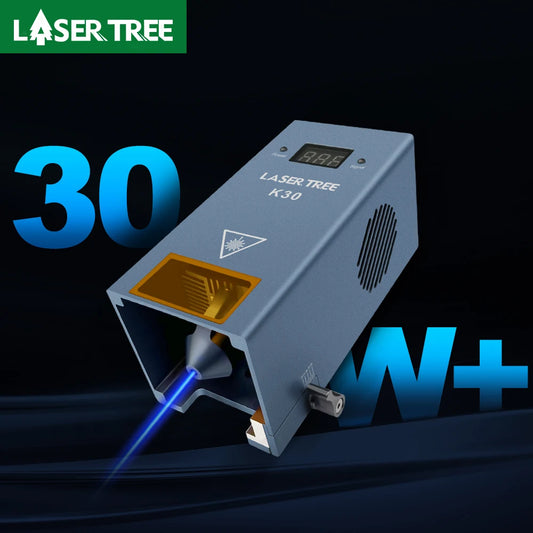 LASER TREE K30 30 W Optisches Leistungs-6-Diodenlasermodul mit Luftunterstützung 450 Nm TTL-PWM-Laserkopf zum Schneiden von Graveur-Holzwerkzeugen