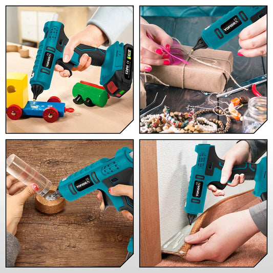 YOFIDRA 260 ° Heißer Kleber Pistole 100W Hohe Temperatur Elektrische Mini Kleber Pistolen Thermo Reparatur Power Tool für Makita 18-21V Batterie Pin – Bild 2