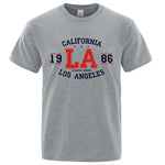 CALIFORNIA 1986 LA-College League | USA Streetwear: Atmungsaktives Baumwoll-T Shirt