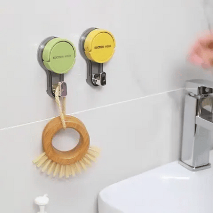 3er-Set Premium Wasserfeste Vakuum-Saugnapf-Mehrzweckhaken für Dusche, Küche und Zuhause: Abnehmbar (Preview GIF)