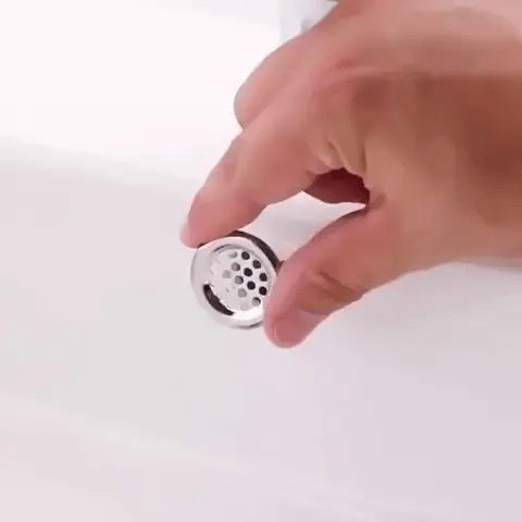 4er-Set Waschbecken/Spüle Überlaufloch-Abdeckung | Rund aus ABS-Kunststoff (Preview GIF)