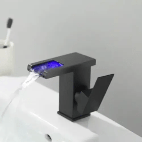 LED Wasserfallauslauf Wasserhahn | Hydropower, LED-Lichter - aus massivem Messing (Preview GIF)