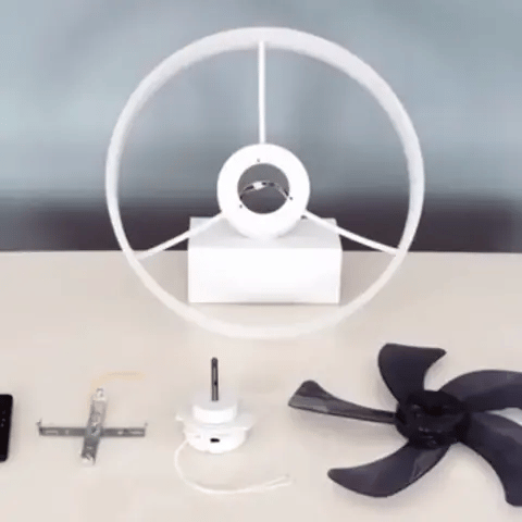 LED Deckenventilator mit DC Motor | Dimmbar mit Fernbedienung, 6-Geschwindigkeiten (50cm) (Preview GIF)