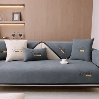 Schonbezug aus Chenille | Rutschfester Sofaüberwurf: Möbelschoner für Wohnzimmer, Heimdekor (Preview GIF)