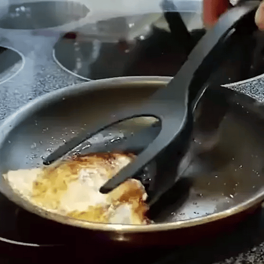 2-in-1 Pfannenwender | Antihaft: für Spiegelei - Pizza - Grill - Fleisch
