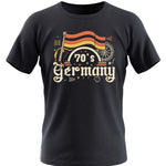 70's GERMANY T-Shirt für Herren | Deutschland Aufdruck Kurzarm T-Shirt für den Sommer