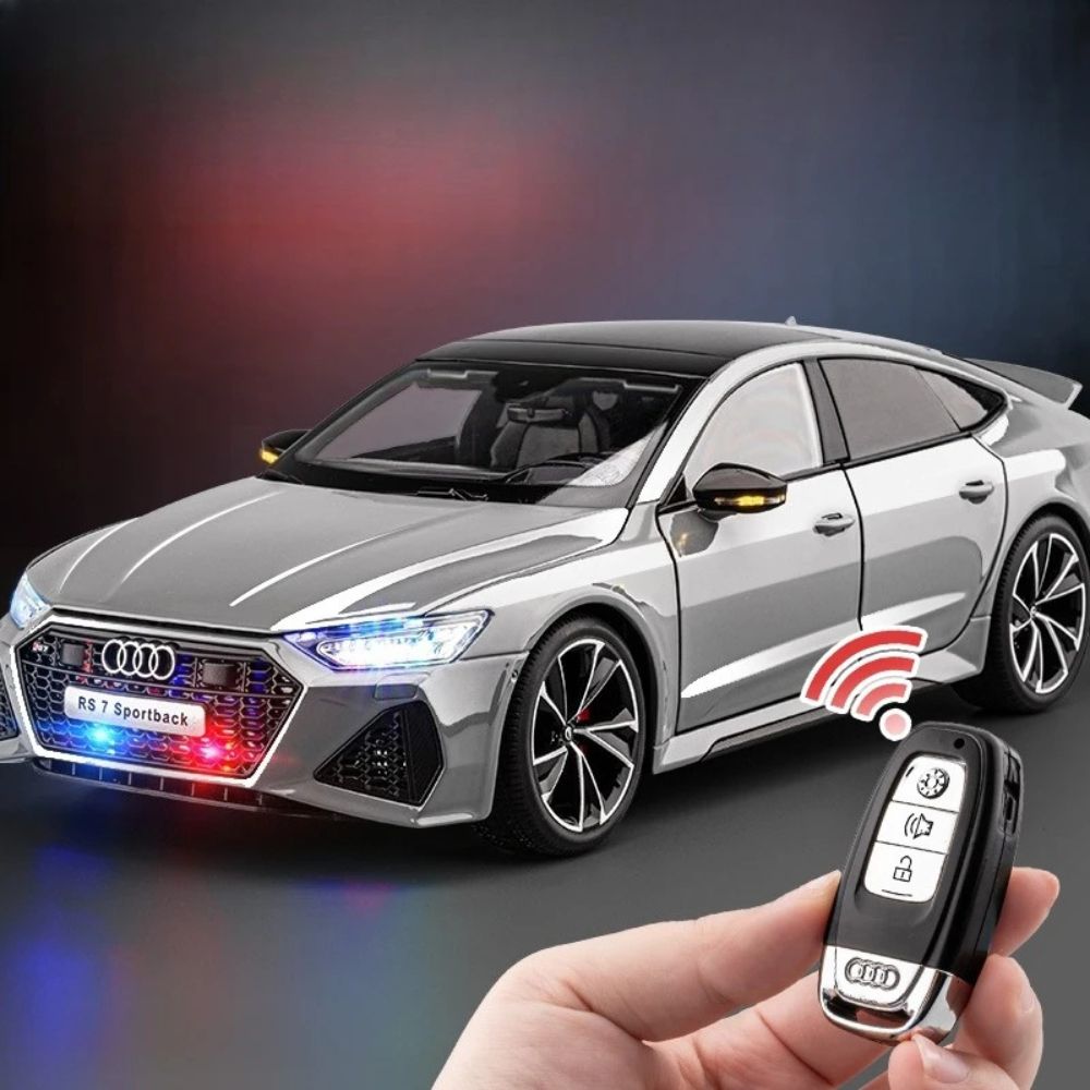 Audi RS7 Sportback Modellauto (1:18) mit Fernbedienung und Geschenkbox, Sound & Licht | Sammlerstück, Geschenk