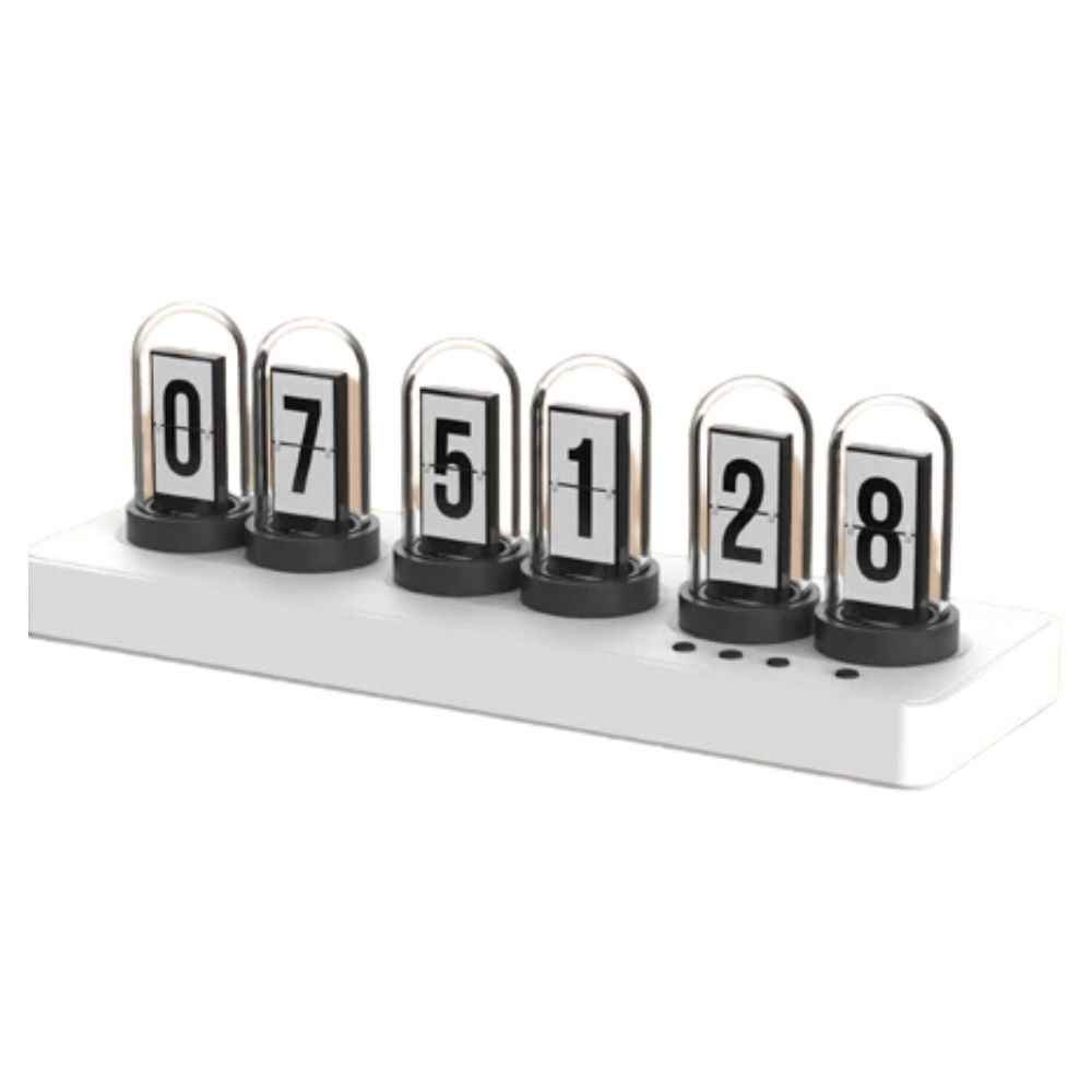 WLAN-gesteuerte IPS-Nixie-Tube Uhr mit RGB-Lichteffekt: Smart, Stylisch & Individuell (Weiß)