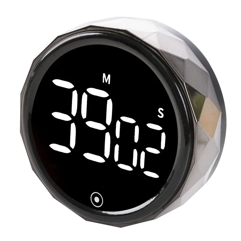 Digitaler Küchentimer | Magnetisch, Elektronisch, LED-Anzeige, Wecker: Rundes Drehtimer