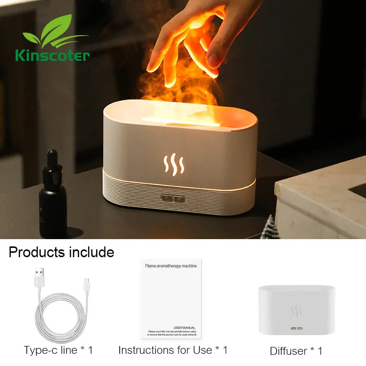 Aroma Diffuser mit Flammen-Effekt und automatischer Abschaltautomatik1